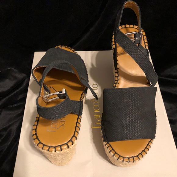 Franco Sarto - Black Wedges - size 6 - NEVER WORN - Picture 1 of 3